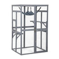 Coziwow 39L Wooden Outdoor Cat Catio - Gray