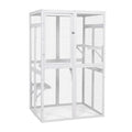 Coziwow 39L Wooden Outdoor Cat Catio - White