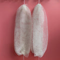 2 PCS Authentic African Exfoliating Net Bath Sponge - 2 PCS Cream White