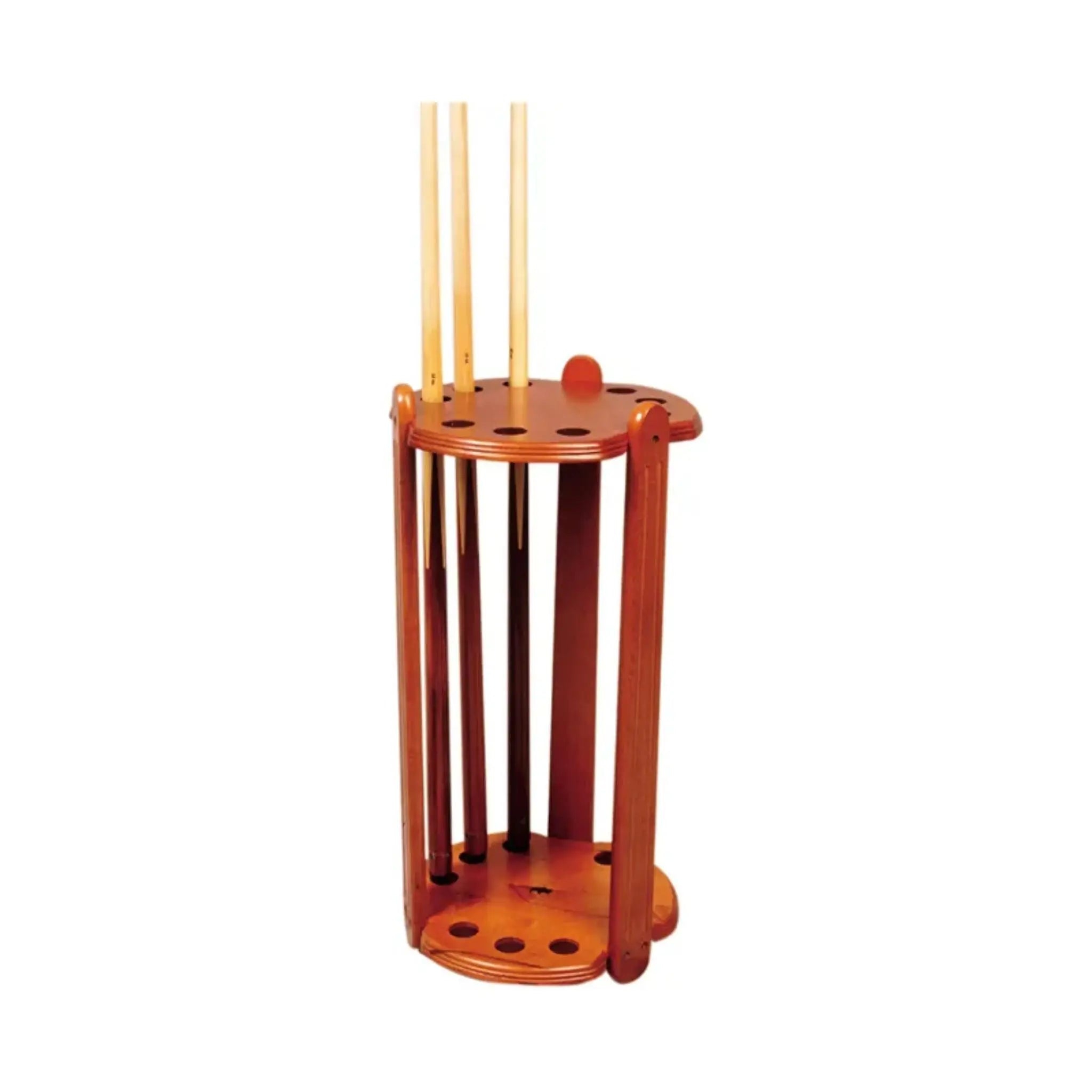 Buffalo Deluxe Round Cue Stand For 9 Cues - Maple