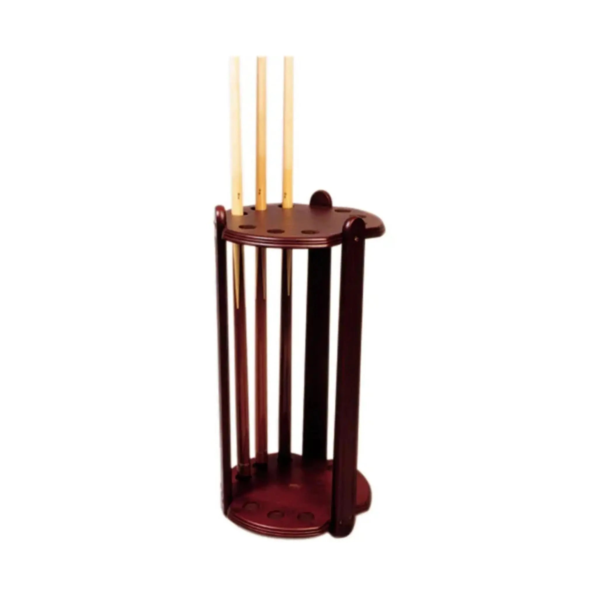 Buffalo Deluxe Round Cue Stand For 9 Cues - Mahogany