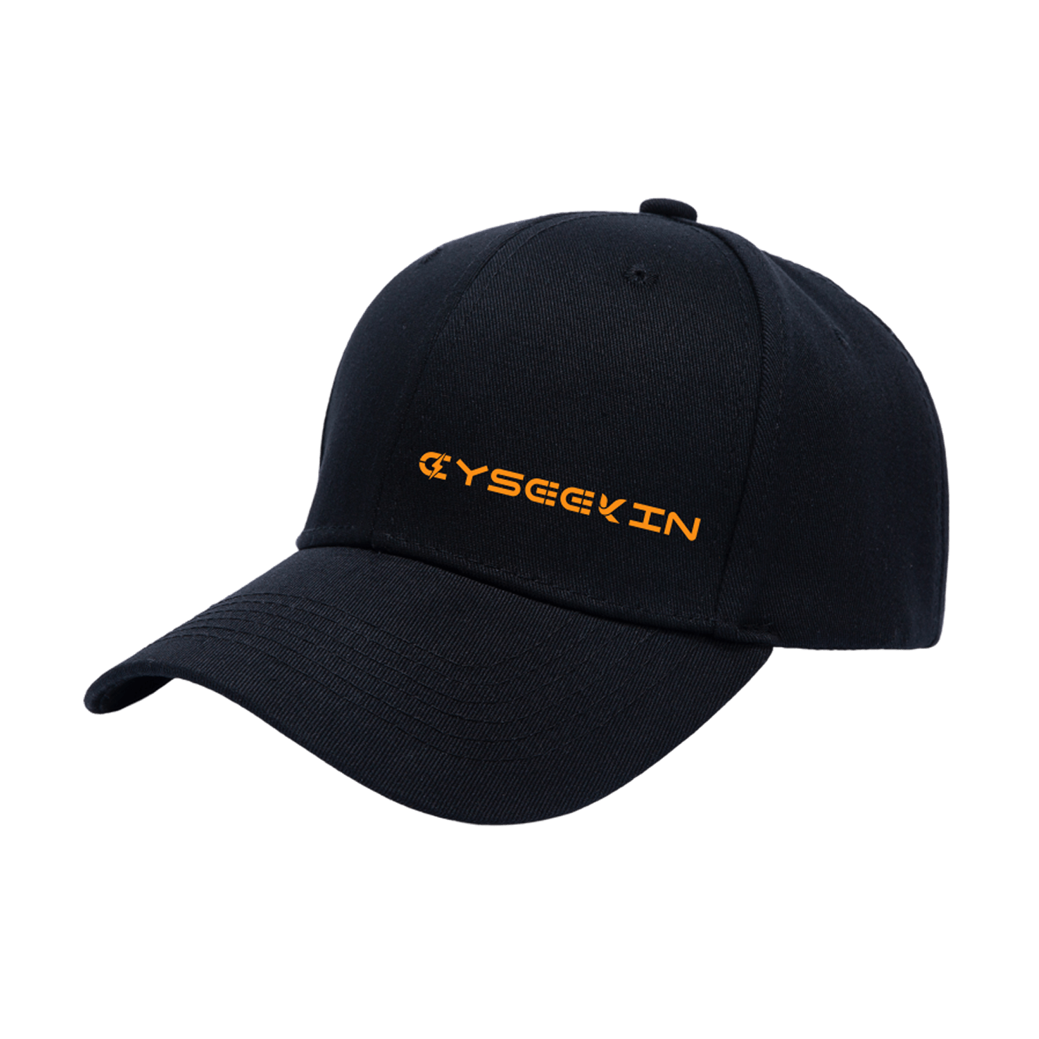 Cyseekin Cap Schwarz – Unisex Baseball Cap mit gesticktem Logo - Schwarz