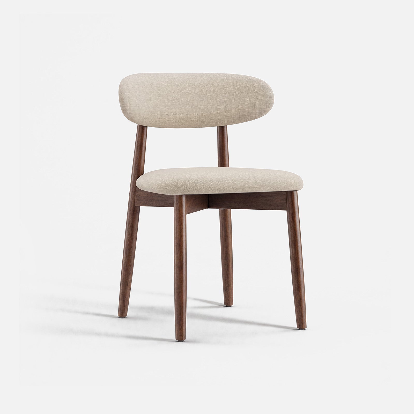 COLAMY NOYA Mid-Century Modern Upholstered Dining Chair - Beige / Set of 8 ($78/pc)