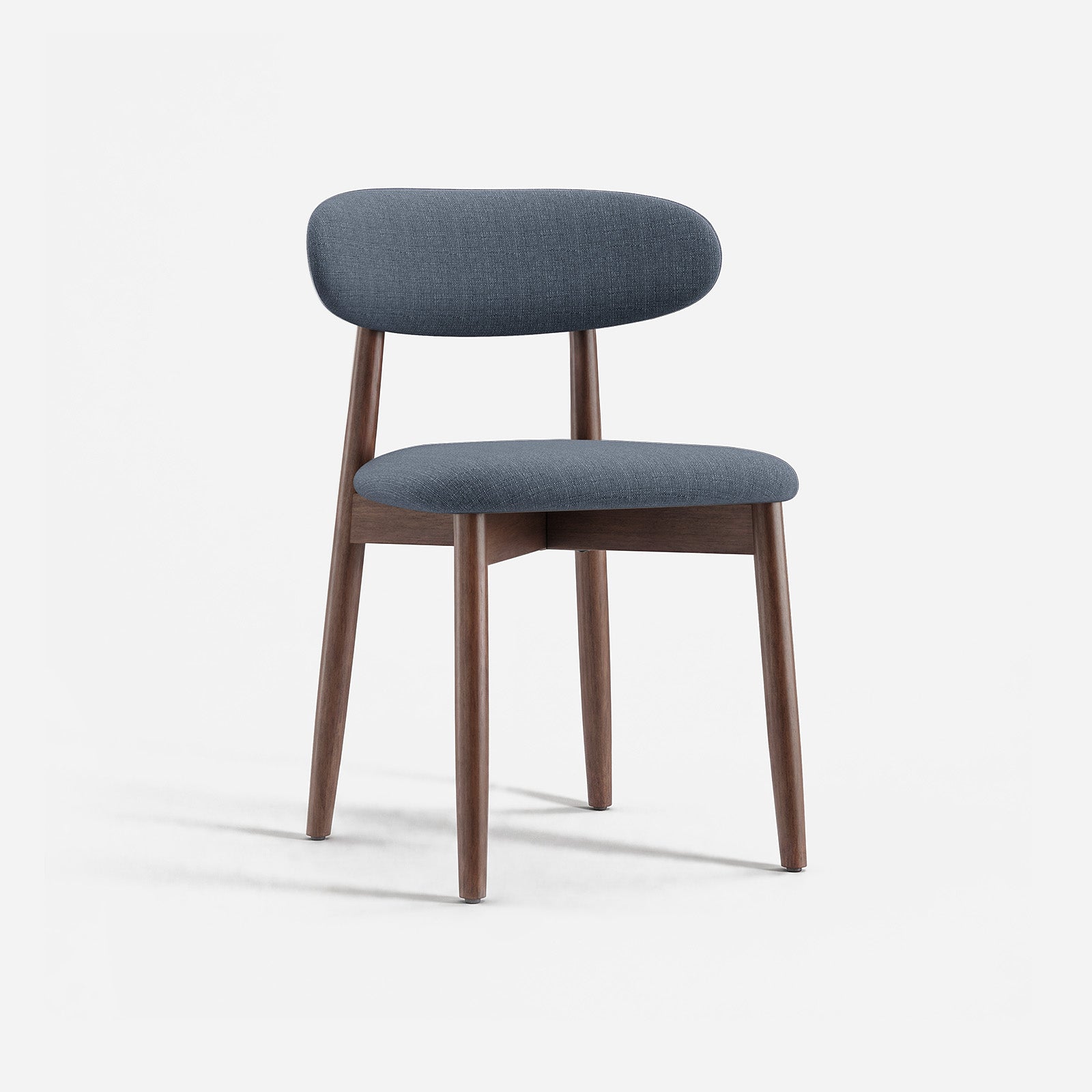 COLAMY NOYA Mid-Century Modern Upholstered Dining Chair - Blue / Set of 8 ($78/pc)