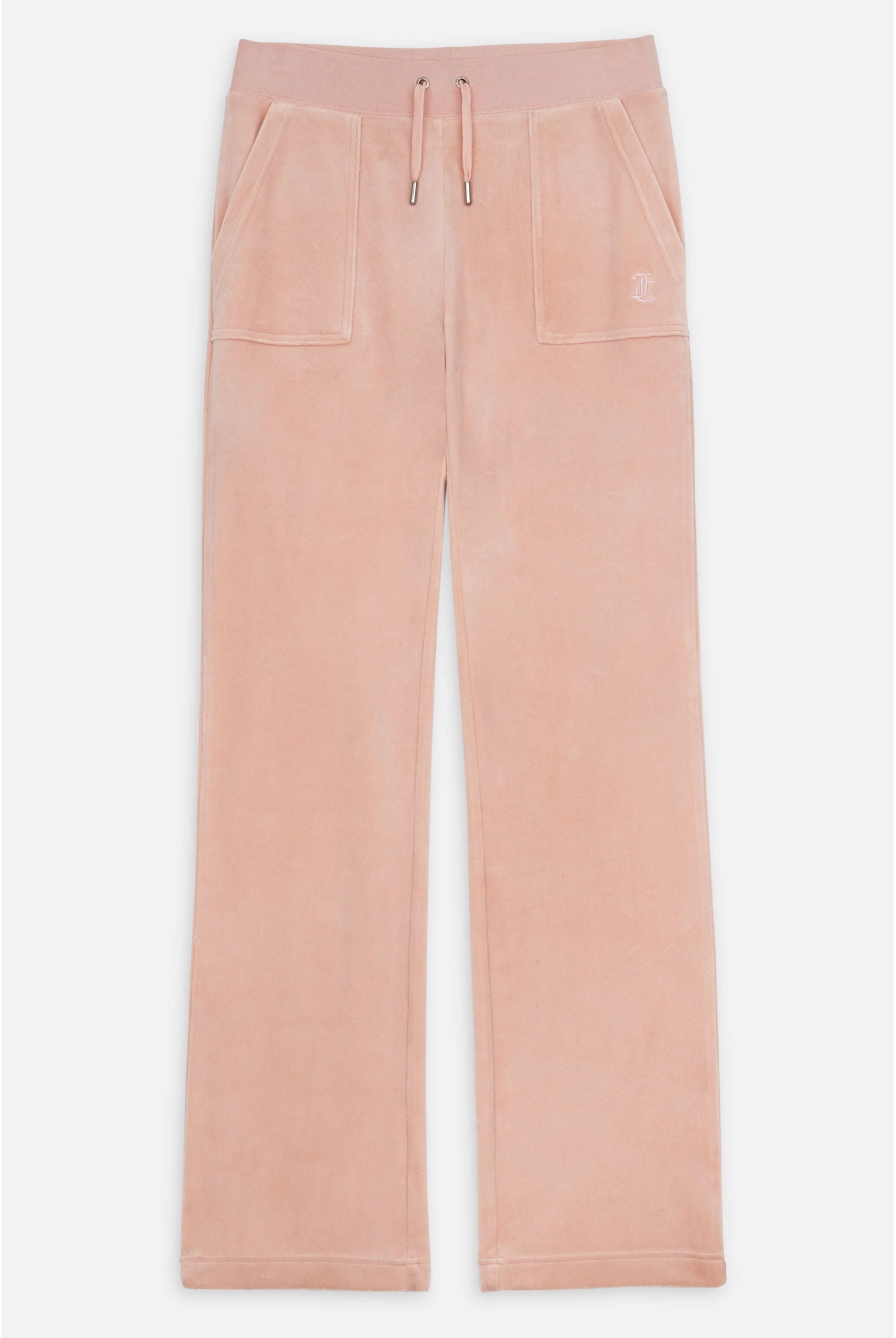 PALE PINK CLASSIC VELOUR DEL RAY POCKETED BOTTOMS - L / Pink