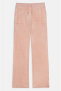 PALE PINK CLASSIC VELOUR DEL RAY POCKETED BOTTOMS - S / Pink