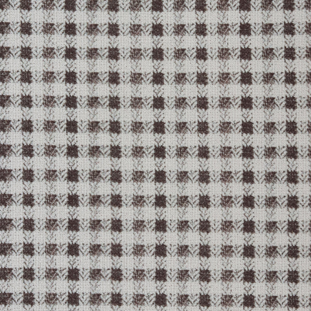 Coconut Brown Grid｜Chenille curtain fabric sample｜DH-1