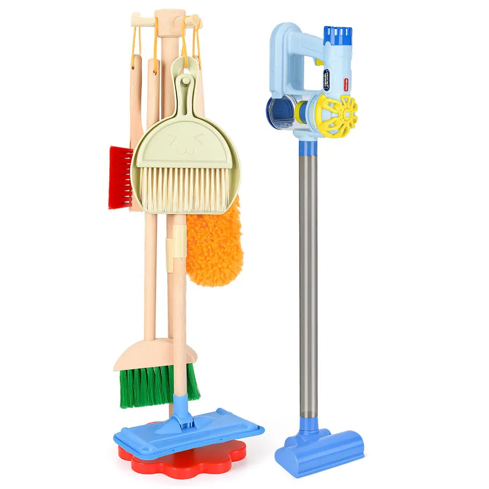 Wooden Cleaning Toys Set with Vacuum for Kids 3+