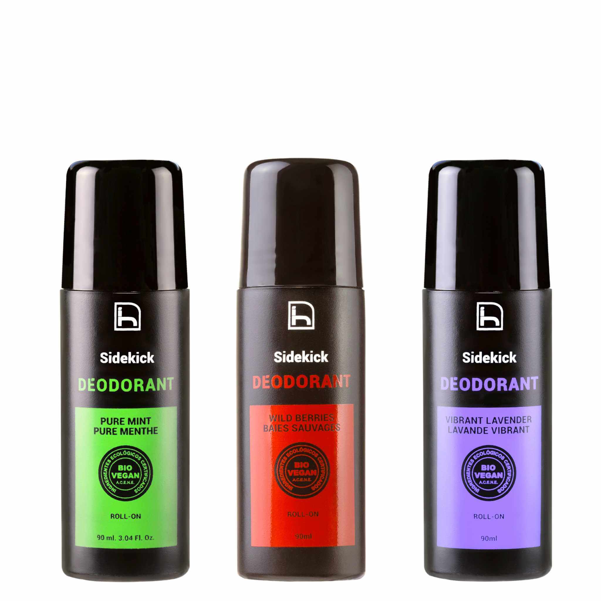 Surtido 3 Desodorantes para Hombre - Menta + Frutos Rojos + Lavanda
