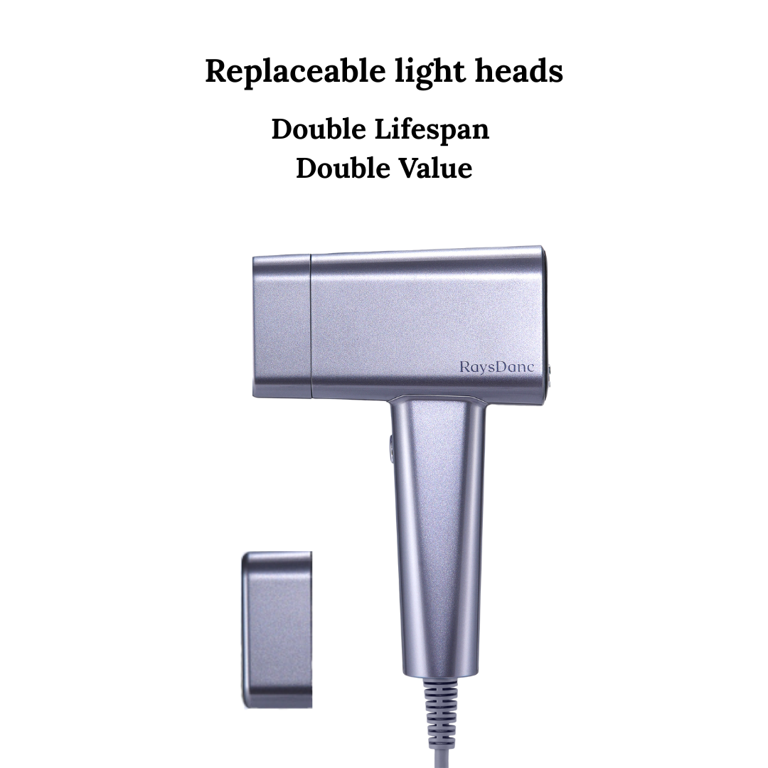 RaysDanc Light Head: Replaceable for Long Term Touch-ups & Extended Use - Silver
