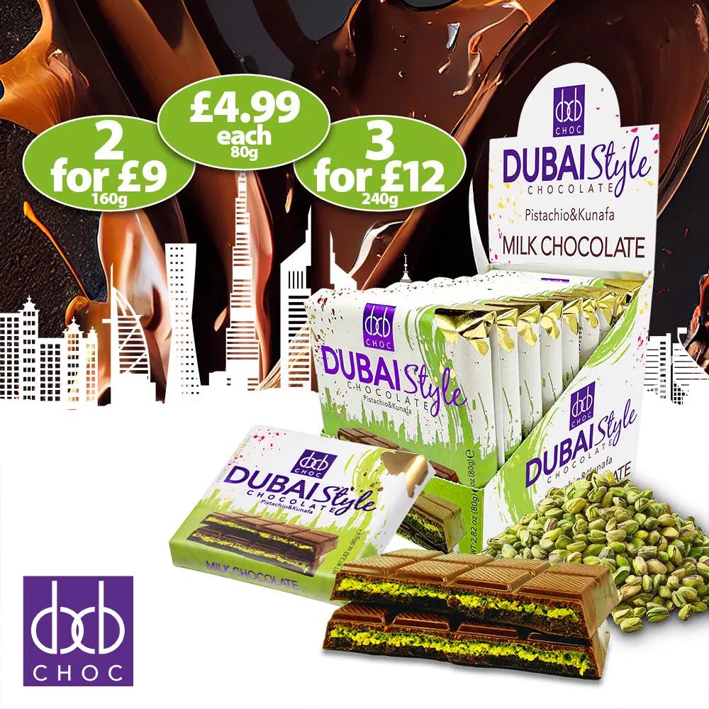 Dubai Style Milk Chocolate Bar (80g)