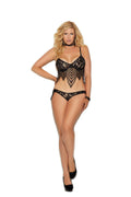 Bralette & Panty - BLACK / 3X