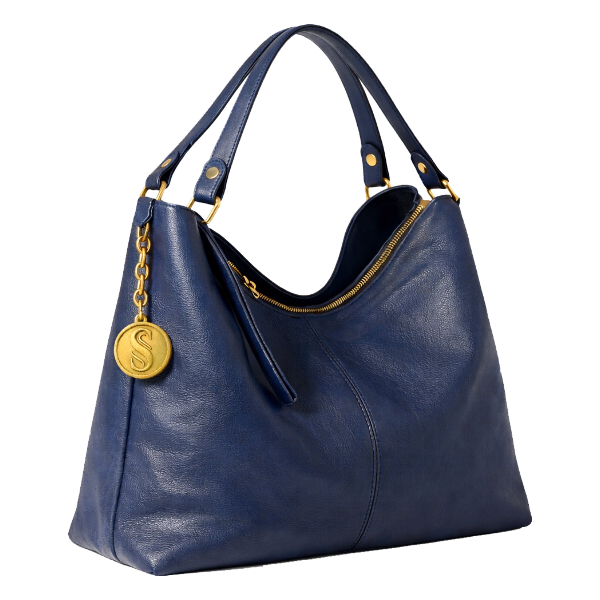 Éclate — Sculptural Handcrafted Clutch in Italian Lambskin, Architectural Silhouette - Navy