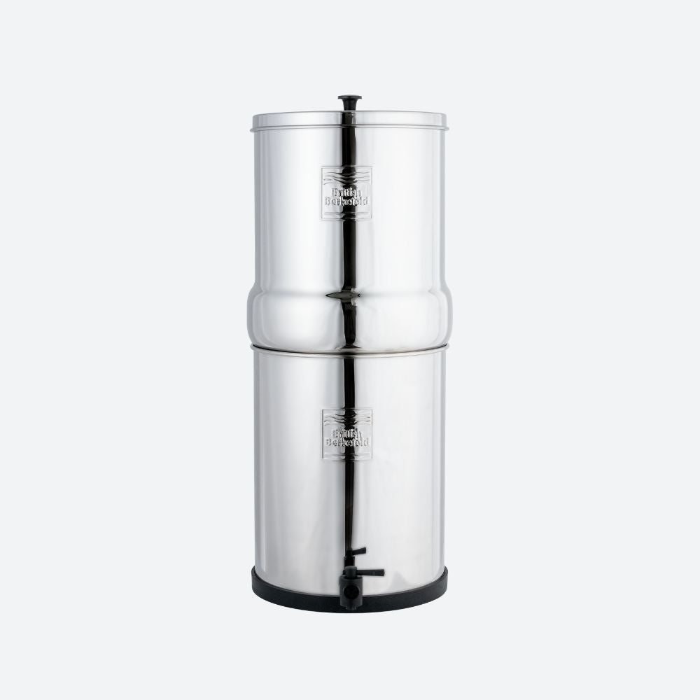 British Berkefeld® Stainless Steel Gravity System + Ultra Sterasyl Ceramic Filters - 8.5L / 4 x Ultra Sterasyl