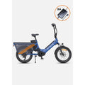 ENGWE LE20 Electric Bike 250W Mid-drive Torque Sensor Step-Thru Cargo Ebike - Blue / Single Battery