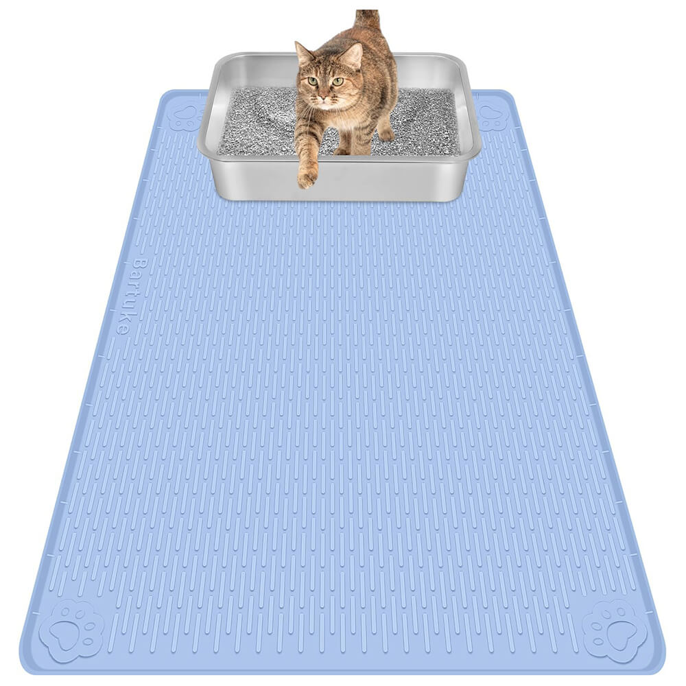 7 Colors Choose Silicone Cat Litter Mat Litter Trapping Mat - Blue / 40"x28"