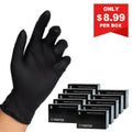 Target-Finitex 5 Mil Exam-Grade Black Nitrile Gloves – 100, 300 & 1000pcs, Powder-Free - XL (4.3-5.1 inch) / 1 case(1000pcs)