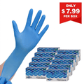 FINITEX Blue Nitrile Gloves 4 Mil Exam Grade - 100, 300 & 1000pcs - S (2.7-3.5 inch) / Case of 10 boxes(1000pcs)
