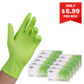 Target-FINITEX Green Nitrile Gloves 3.2 Mil Exam Grade - 100, 300 & 1000pcs - M (3.3-4.1 inch) / Case of 10 boxes(1000pcs)