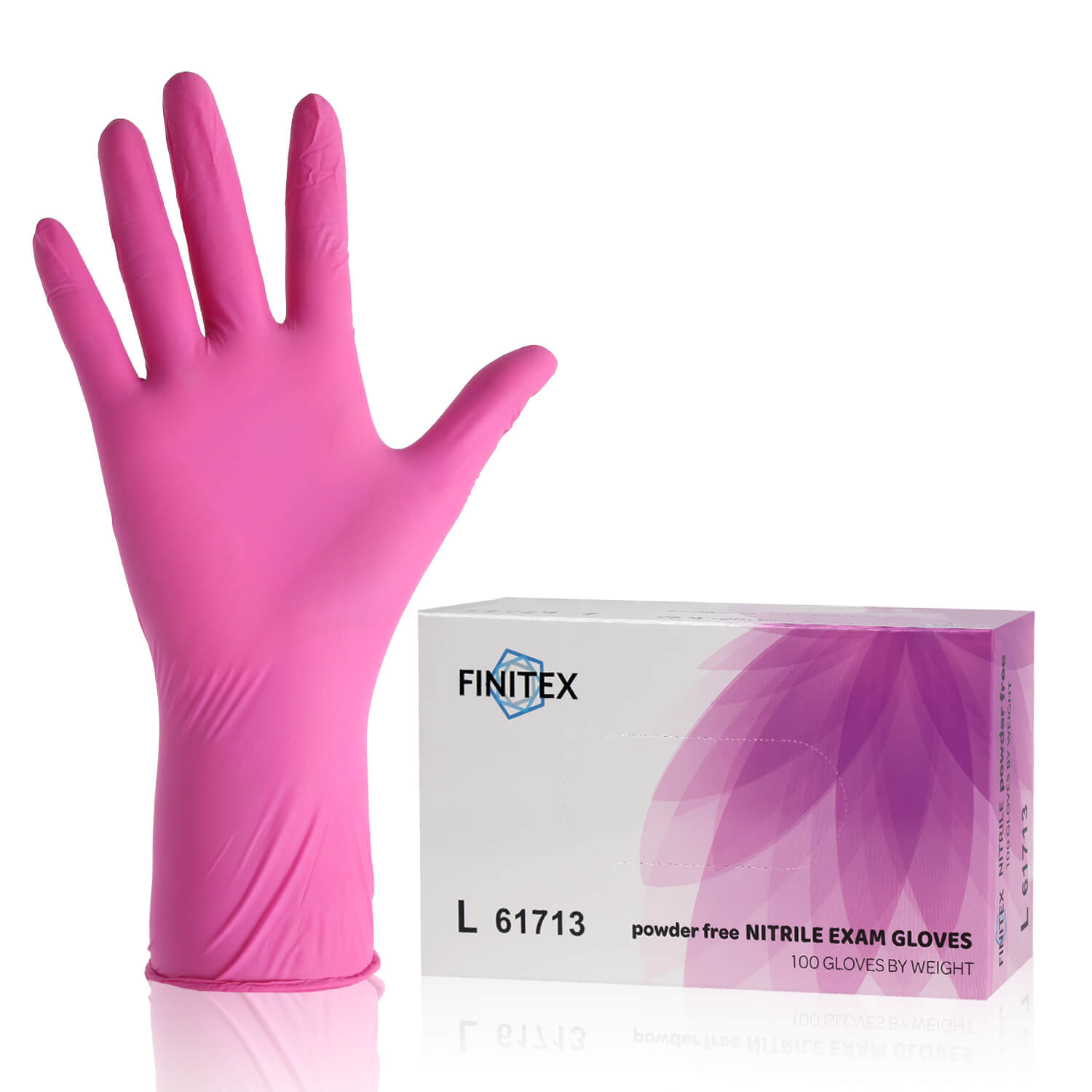 FINITEX 3 Mil Rose Red Nitrile Gloves – 100, 300 & 1000pcs, Latex-Free & Durable - S (2.7-3.5 inch) / Box of 100pcs