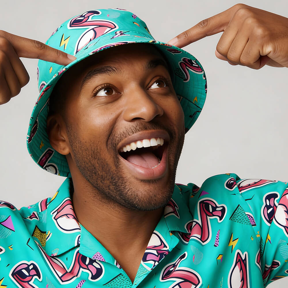 Flamingo Fandango Bucket Hat - One Size (60cm Head)