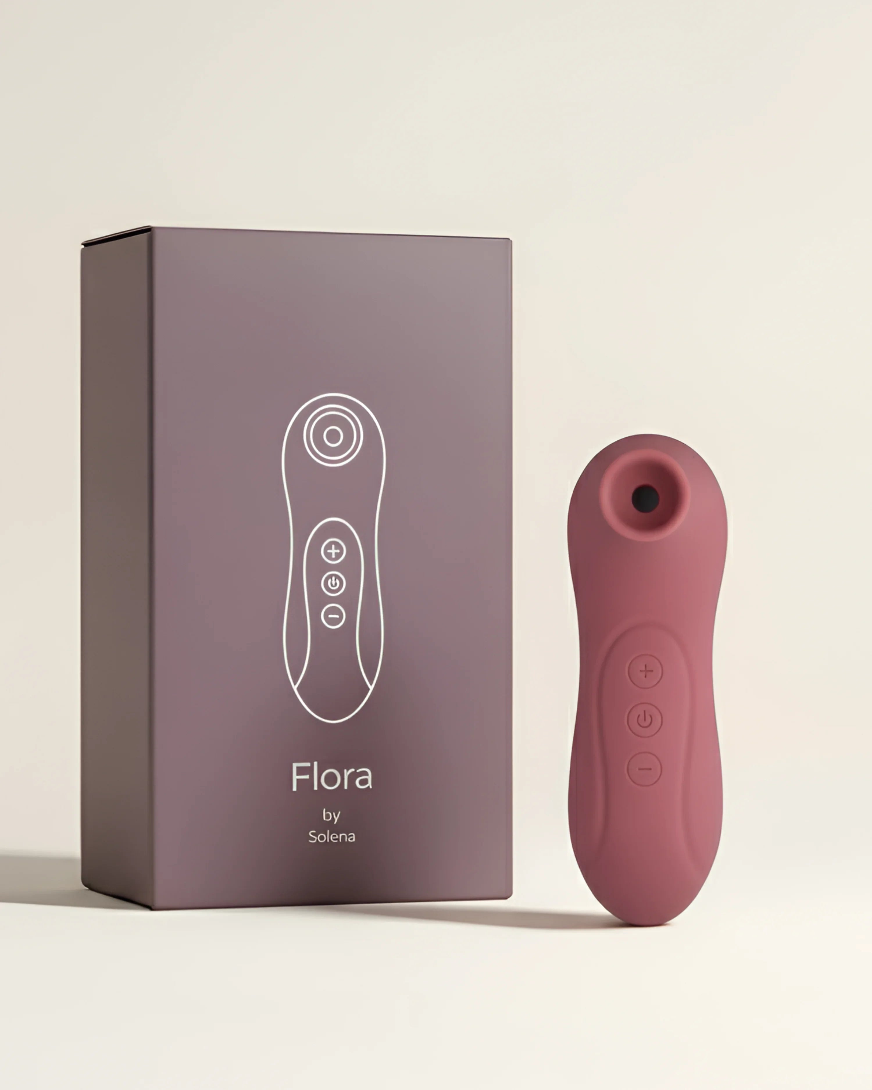 Flora - Vibromasseur à Succion - Rouge Rosé