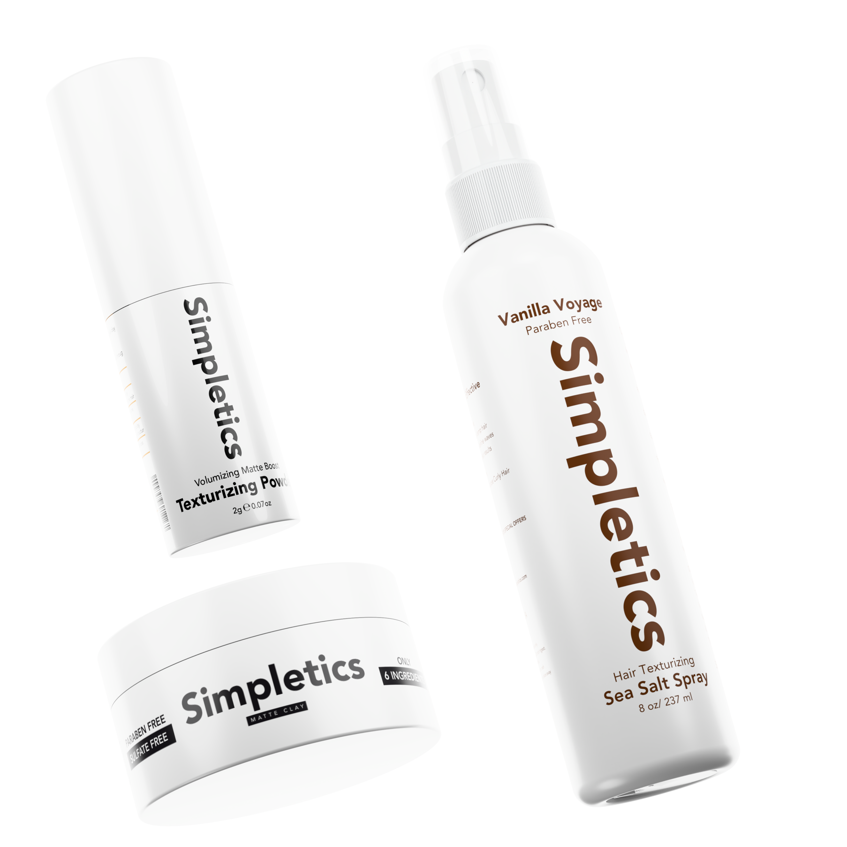 Complete Styling Essentials (Salt Spray, Texture Powder & Clay)