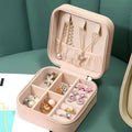 Zipper Portable Jewellery Box - Pink