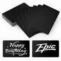 Frosted Black Metal Business Cards - 50pcs
