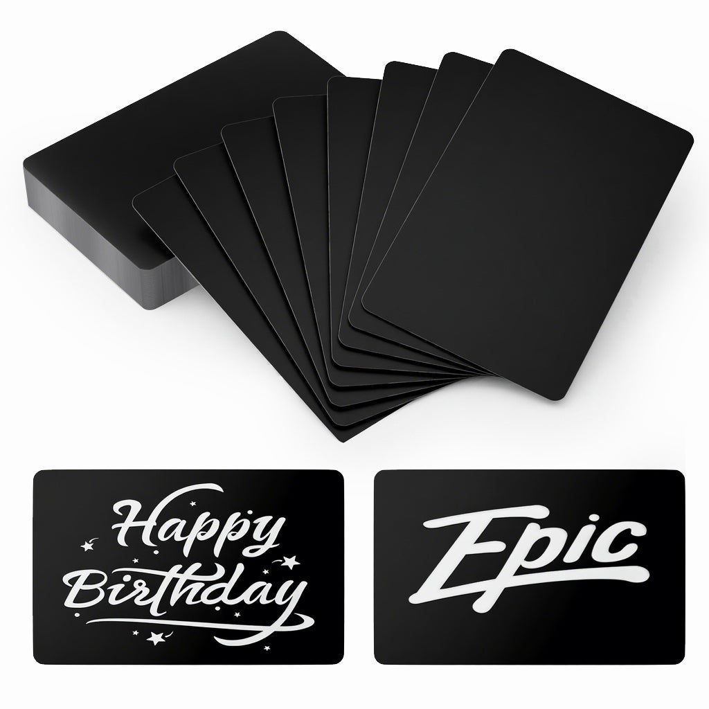 Frosted Black Metal Business Cards - 50pcs