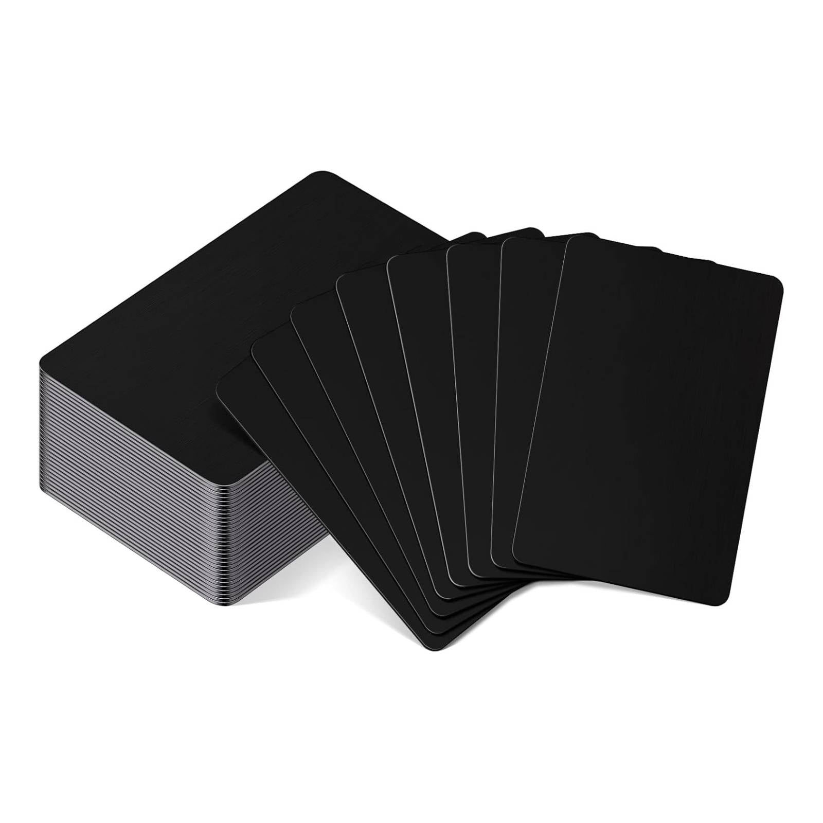 Frosted Black Metal Business Cards - 100pcs