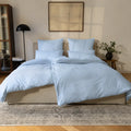 GOTS Renforcé Bettwäsche Set - 135 x 200 + 80x80 cm / Hellblau