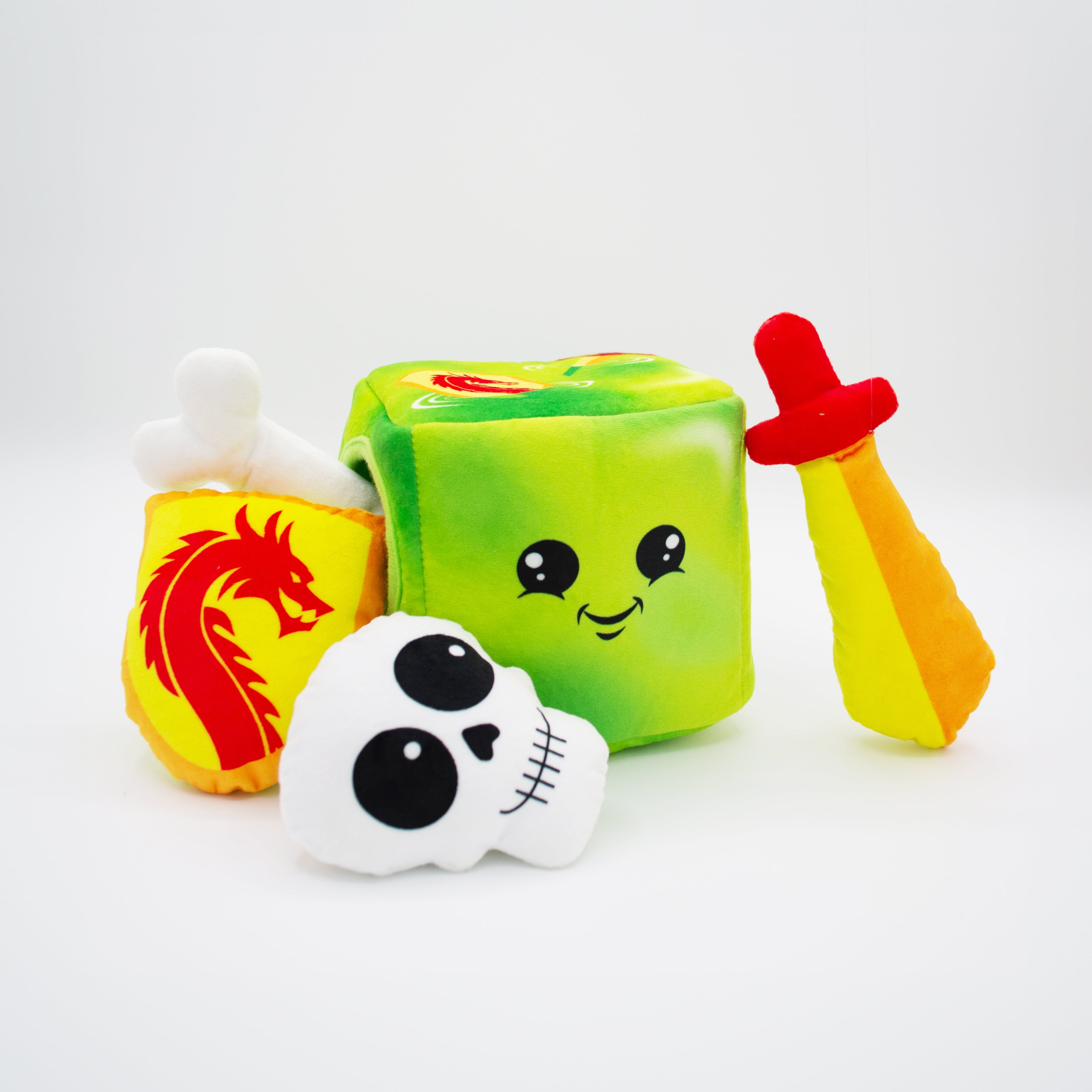 Gelatinous Cube Puzzle Plush Dog Toy - Small / Medium - Small / Medium