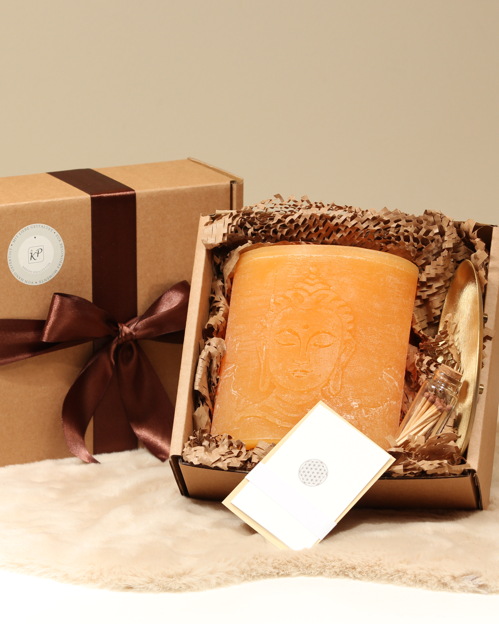 Geschenkbox Buddha · sonnengelb