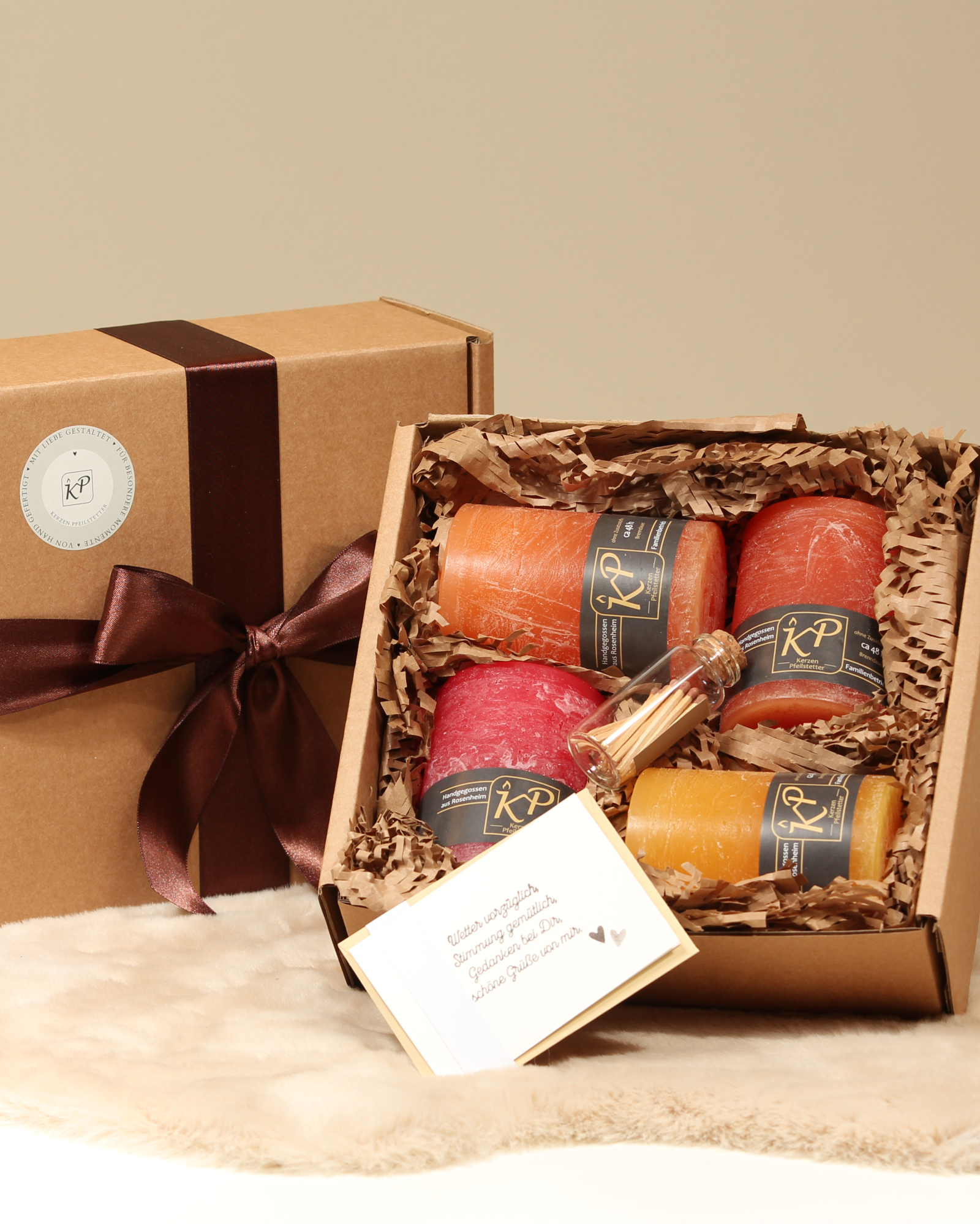 Geschenkbox Tischkerzen · Herbstedition