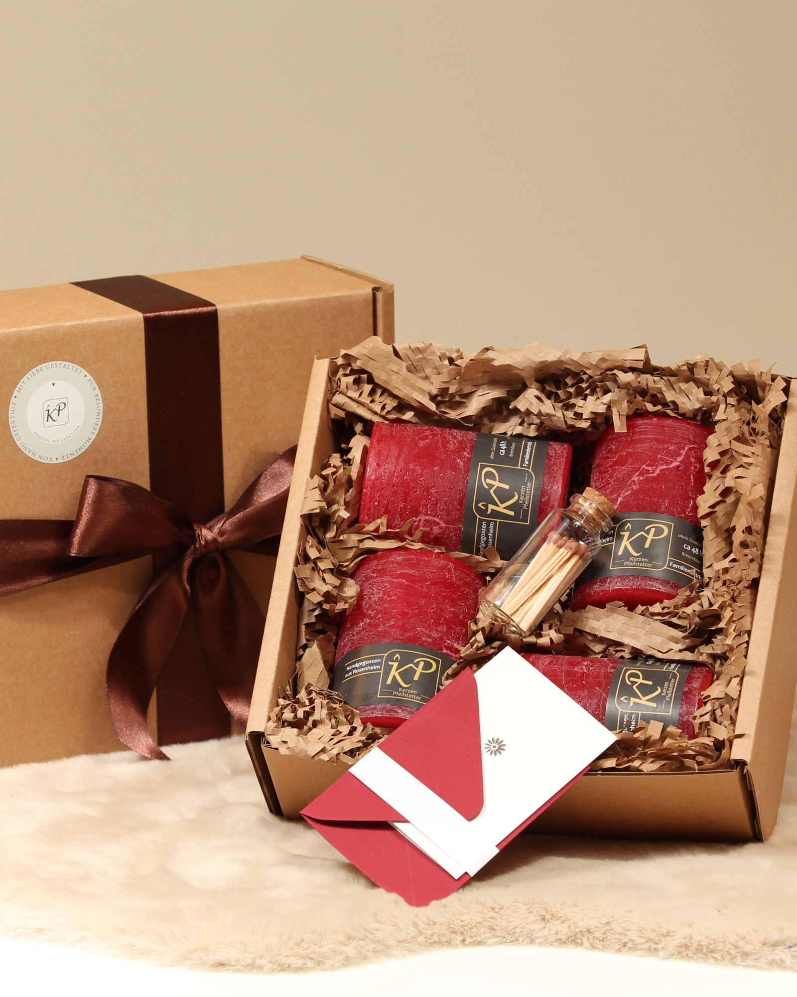 Geschenkbox Tischkerzen · Winteredition