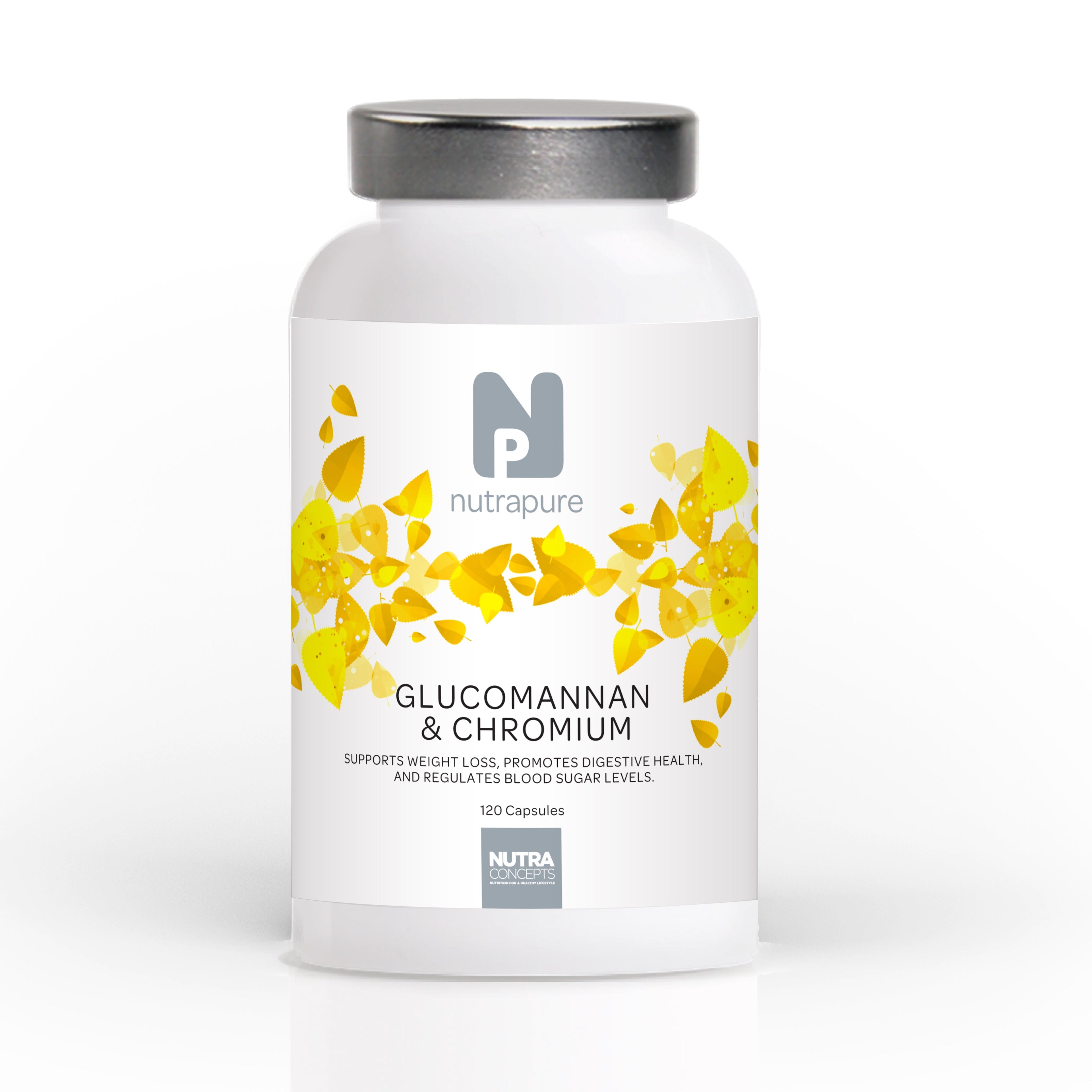 NutraPure Glucomannan & Chromium - 120 Capsules
