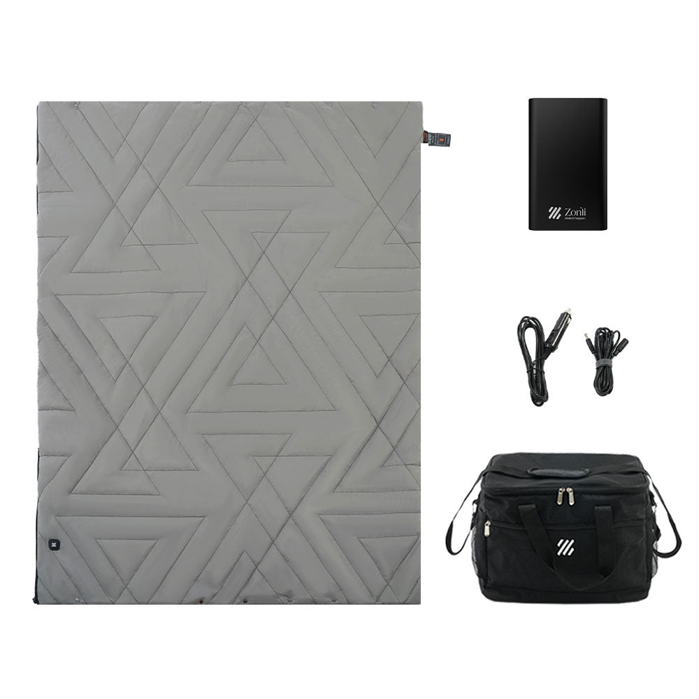 36W Cordless Heated Blanket-Z-Walk Pro Max-12V - Circular Grey / 55" * 71" / 3-5 days delivery