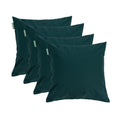 Water Resistant Scatter Cushions Outdoor Square Pillow Chair Cushion - Green / Pack of 4