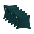 Water Resistant Scatter Cushions Outdoor Square Pillow Chair Cushion - Green / Pack of 6