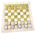 Green Onyx Checker Set - 16"