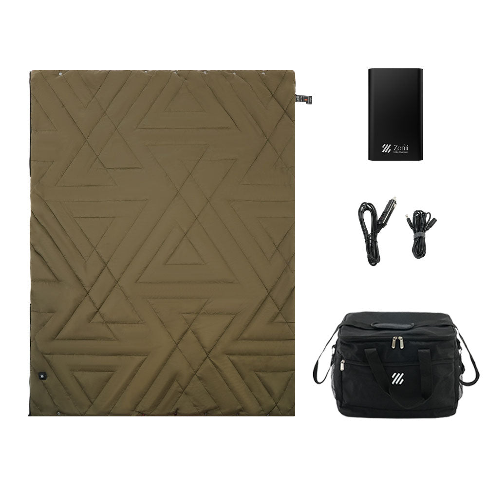 36W Cordless Heated Blanket-Z-Walk Pro Max-12V - Sea Kelp Green / 55" * 71" / 3-5 days delivery