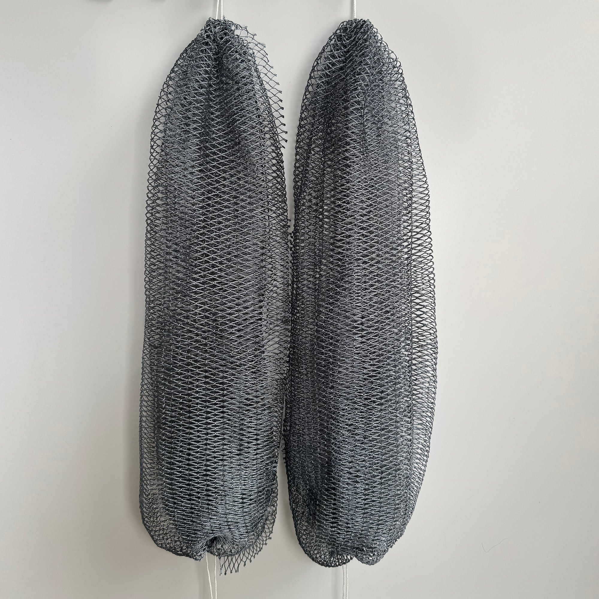 2 PCS Authentic African Exfoliating Net Bath Sponge - 2 PCS Gray