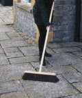 Finest by Hillbrush Wooden Platform Broom With Handle - Medium Stiff - 130cm 47cm 7cm 1.5kg / Gumati