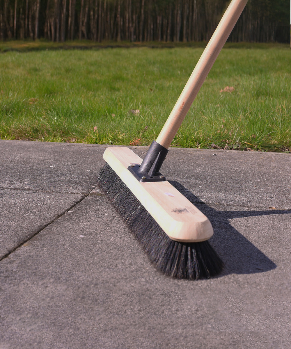 Finest by Hillbrush Wooden Platform Broom With Socket & Handle - Extra Soft - Boar Bristle / 130cm 61cm 12cm 1.5kg