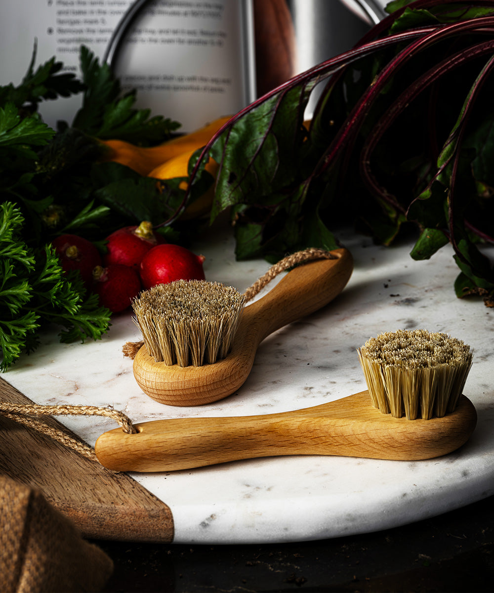 Natural by Hillbrush Vegetable Brush - Soft - 100% FSC® Certified Beechwood / Light Natural Bristle / 3.8cm 14.7cm 4.5cm 0.037kg