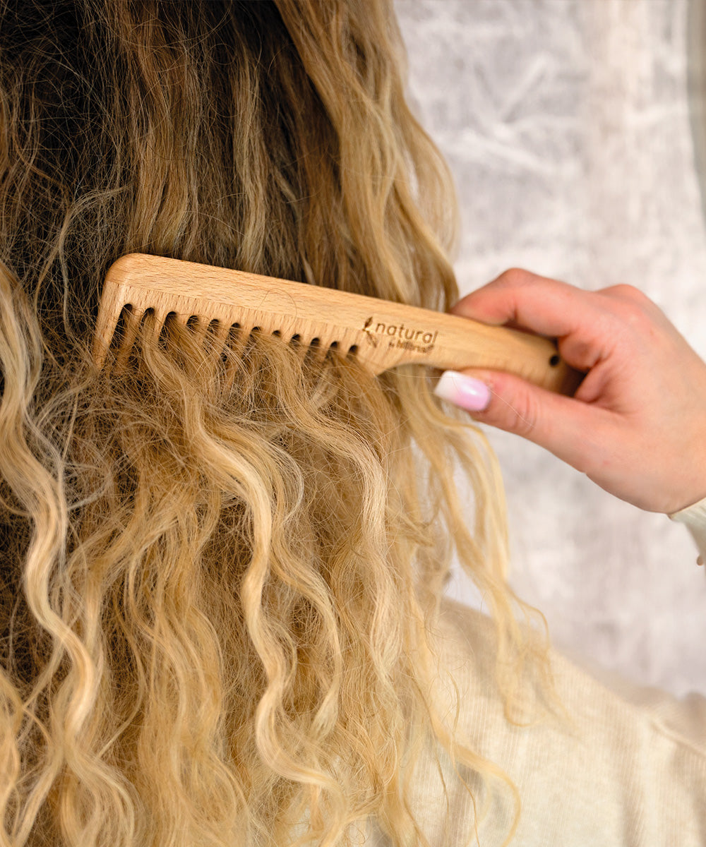 Natural by Hillbrush 100% Biodegradable Wide Tooth Comb With Handle - 100% FSC® Certified Beechwood / 4.2cm 20cm 0.7cm 0.023kg