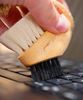 Natural by Hillbrush Laptop Brush With Dual Fill - - 100% FSC® Certified Beechwood / Dark Natural Bristle &amp; Goats Hair / 5.7cm 8cm 1.4cm 0.017kg