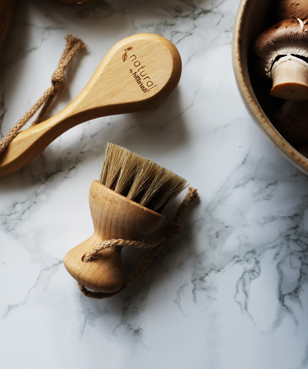 Natural by Hillbrush Mushroom Foragers Brush - Soft - 100% FSC® Certified Beechwood / Horse Hair / 8.5cm 4.7cm 4.7cm 0.044kg