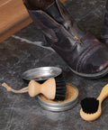 Natural by Hillbrush Dark Shoe Polish Applicator - Soft - 100% FSC® Certified Beechwood / Dark Natural Bristle / 8.5cm 4.7cm 4.7cm 0.045kg